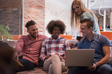 Fototapeta premium Multiethnic startup business team on meeting