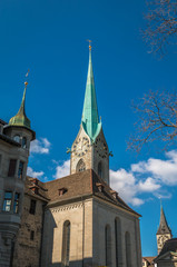 Obraz premium Church of Our Lady in Zurich Switzerland