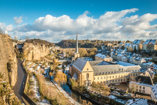 Luxembourg city during winter
