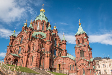 Fototapeta na wymiar Orthodox Church in Helsinki Finland