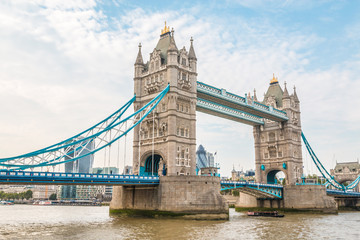 Fototapeta na wymiar View of the Tower Bridge of London