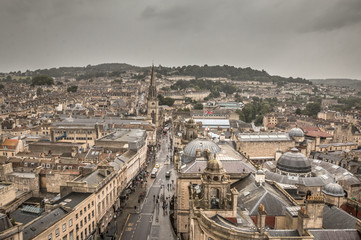 Fototapeta na wymiar View of Bath Town in England