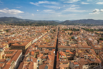 Fototapeta na wymiar Panoramic view of Florence Italy