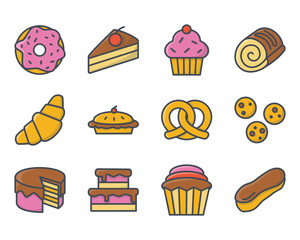 Food Bakery Icon Colored