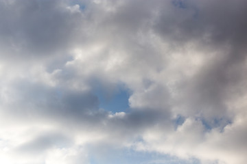 clouds in the blue sky as background