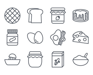 Breakfast Food Icon Outlined