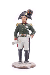 tin soldier  napoleon Isolated on white