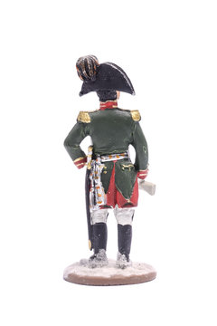 tin soldier  napoleon Isolated on white
