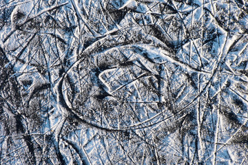 Skated on Ice Surface background