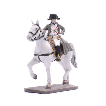 Tin Soldier Napoleon on horseback isolated on white