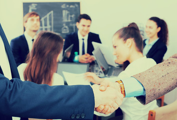 Handshake between business partners
