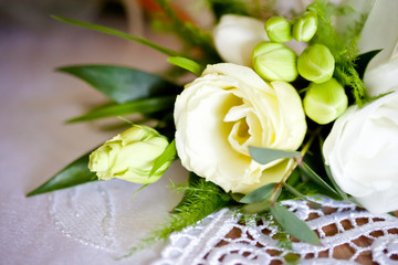 Obraz na płótnie Canvas Beautiful wedding bouquet detail