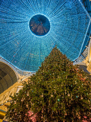 Christmas tree in the gallery Emanuelle II in Milano - Italy