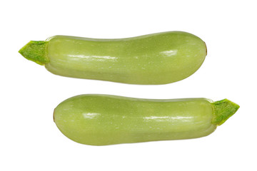 Fresh vegetable marrow. Isolated on a white background