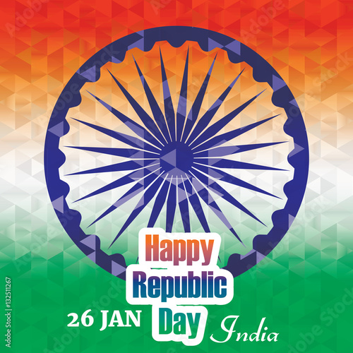 Indian Republic Day Banner And Greetings With Stylish Abstract