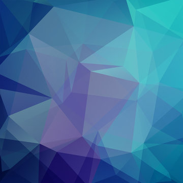 Abstract background consisting of blue, purple triangles. Geometric design for business presentations or web template banner flyer. Vector illustration