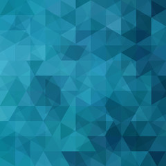 Abstract background consisting of blue triangles. Geometric design for business presentations or web template banner flyer. Vector illustration