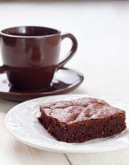 brownies and cup of coffee