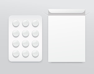 Pill in Blister Pack : Vector Illustration