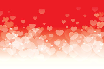 Vector of Happy Valentines Day with blinking heart and red background design.