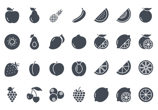 Fruits Icon Silhouette