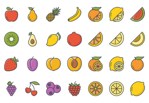 Fruits Icon Colored