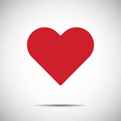 Heart red Icon Vector , Love Symbol  Valentine's Day