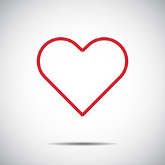 Heart red Icon Vector , Love Symbol  Valentine's Day
