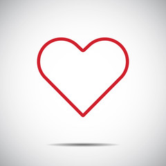 Heart red Icon Vector , Love Symbol  Valentine's Day