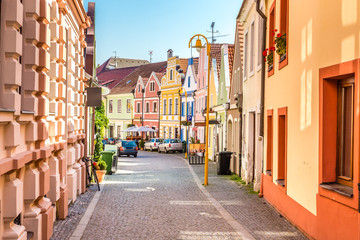 Colorful Buildings - Trebon, Czech Republic, Europe
