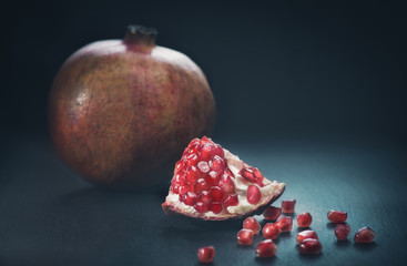 Pomegranate on the table