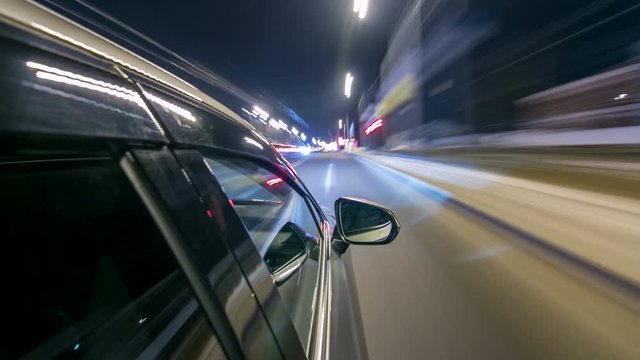 timelapse Driving at high speed through the streets timelapse drivelapse