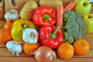 still life, frutta e verdura