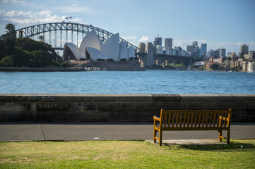 Sydney November 2016 : View in Botanic garden look toward to Syd