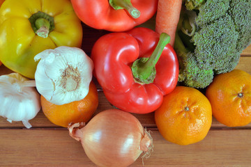 still life, frutta e verdura