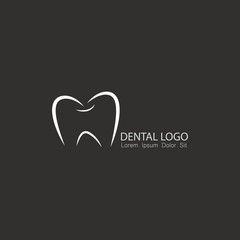 Simple yet modern dental and dentistry theme logo element