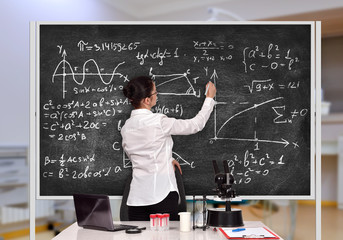 teacher drawing formula