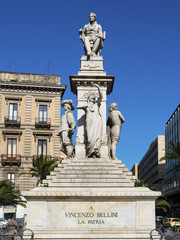 Italien, Sizilien,Catania, Denkmal von Vicenzo Bellini Im Park der Villa Bellini