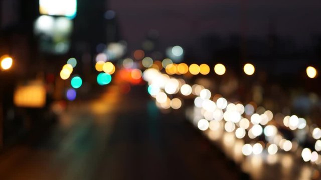 Time lapse - Traffic light in Bangkok street