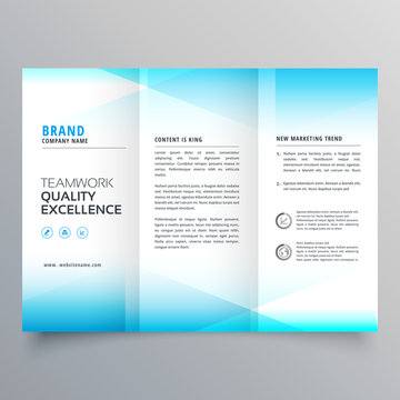 modern business trifold brochure design in minimal style