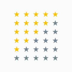 clean star rating sign