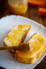 sweet curd pudding with pumpkin