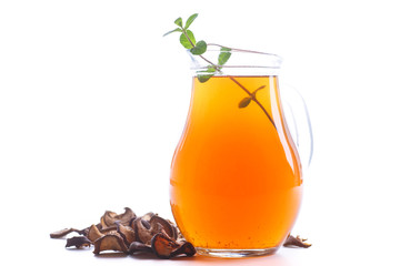 compote of dried fruits in a carafe