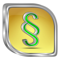 Law paragraph button - 3D illustration