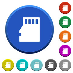 Micro SD memory card beveled buttons