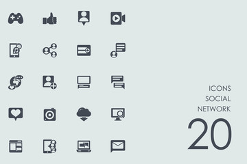 Set of social network icons
