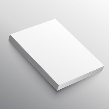 a4 paper stack mockup in 3d style
