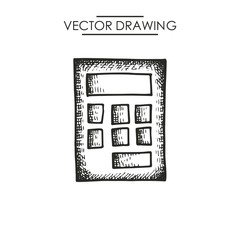 Figure calculator. vector illustration