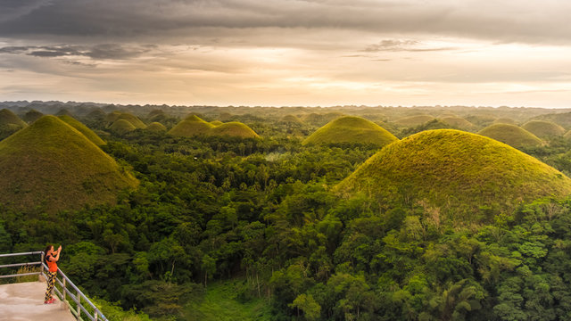 Chocolate Hill in Bohol Island, Philippine