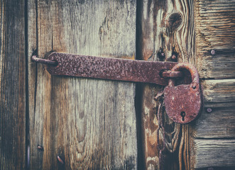 old metallic padlock